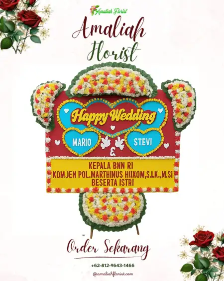 Papan Bunga Pernikahan Lembean Timur